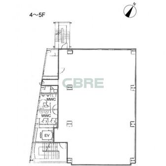 4階〜5階 平面図