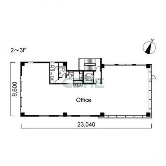 2階〜3階 平面図