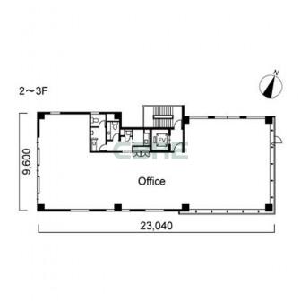 2階〜3階 平面図
