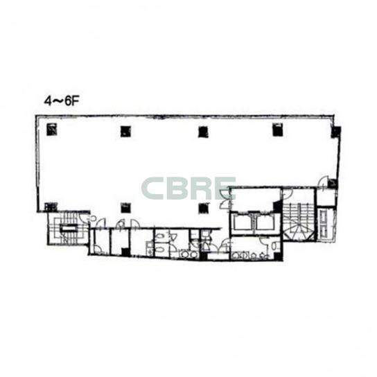 4階〜6階 平面図