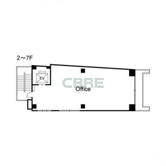 2階〜7階 平面図