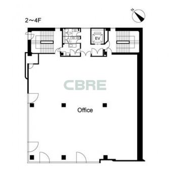 2階〜4階 平面図