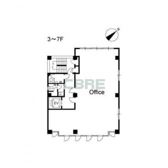 3階〜7階 平面図