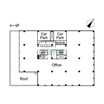 4階〜9階 平面図