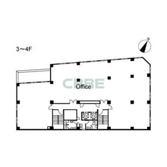 3階〜4階 平面図