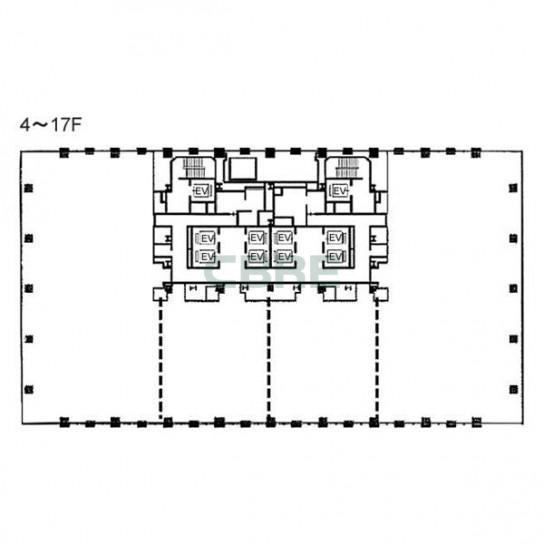 4階〜17階 平面図