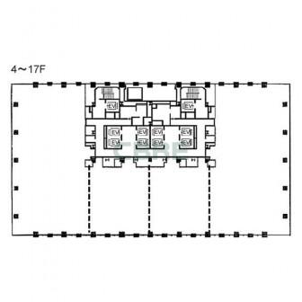 4階〜17階 平面図