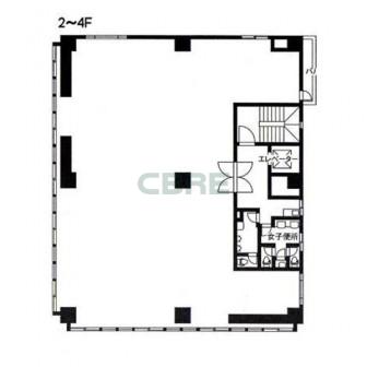 2階〜4階 平面図