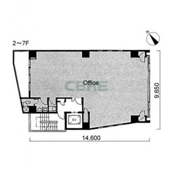 2階〜7階 平面図