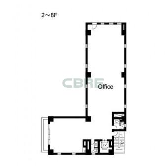 2階〜8階 平面図