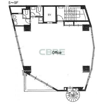 5階〜9階 平面図