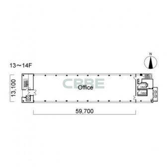 13階〜14階 平面図