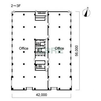 2階〜3階 平面図