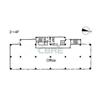 2階〜4階 平面図