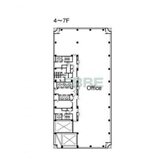 4階〜7階 平面図