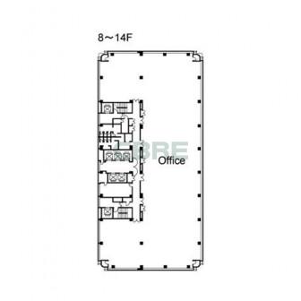 8階〜14階 平面図