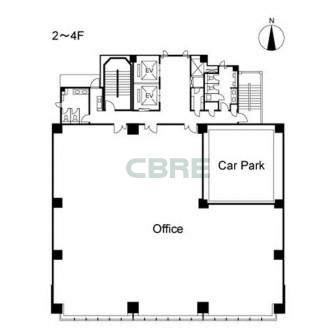 2階〜4階 平面図