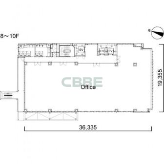 8階〜10階 平面図