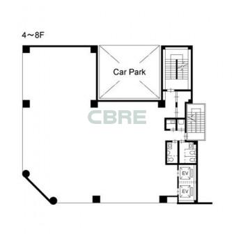 4階〜8階 平面図