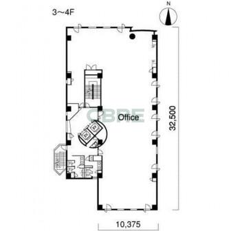 3階〜4階 平面図