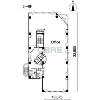 5階〜8階 平面図
