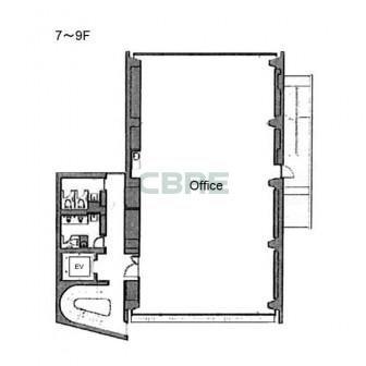 7階〜9階 平面図