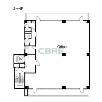 2階〜4階 平面図