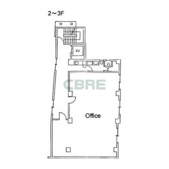 2階〜3階 平面図
