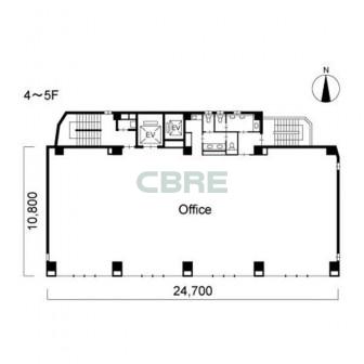 4階〜5階 平面図