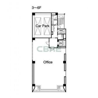 3階〜6階 平面図