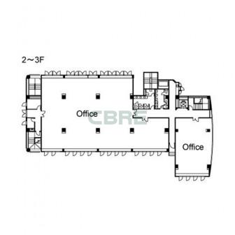 2階〜3階 平面図