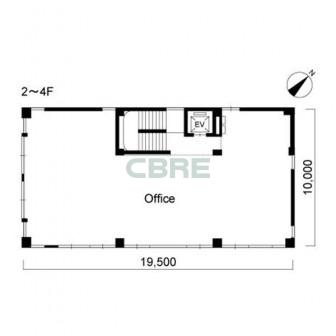 2階〜4階 平面図