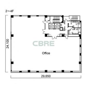 2階〜4階 平面図