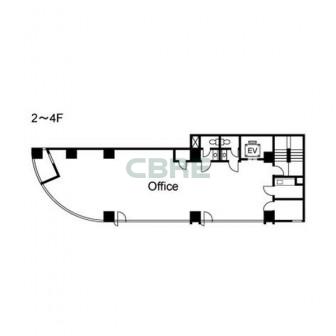 2階〜4階 平面図