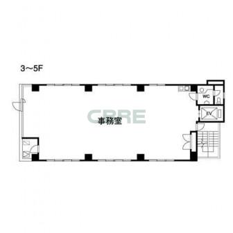 3階〜5階 平面図