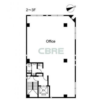 2階〜3階 平面図