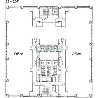 22階〜30階 平面図