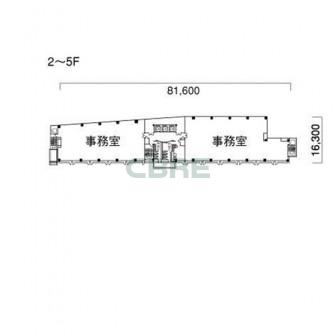 2階〜5階 平面図