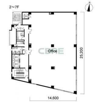 2階〜7階 平面図