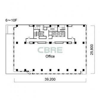6階〜10階 平面図