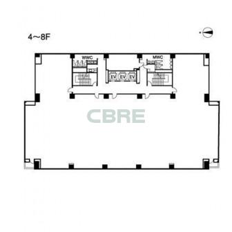 4階〜8階 平面図