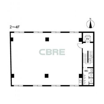 2階〜4階 平面図