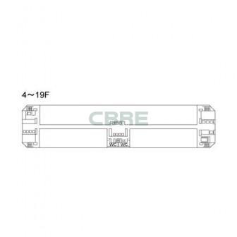 4階〜19階 平面図
