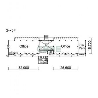 2階〜5階 平面図