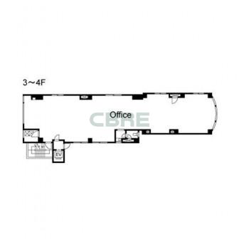 3階〜4階 平面図