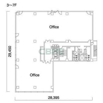 3階〜7階 平面図
