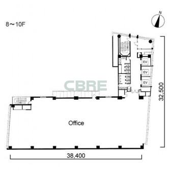 8階〜10階 平面図