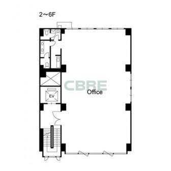 2階〜6階 平面図