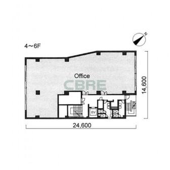 4階〜6階 平面図