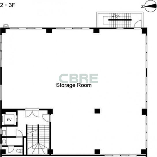 2階〜3階 平面図